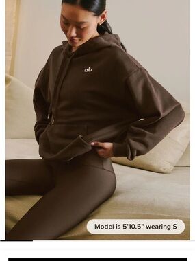 ALO Yoga Espresso Accolade Logo Hoodie